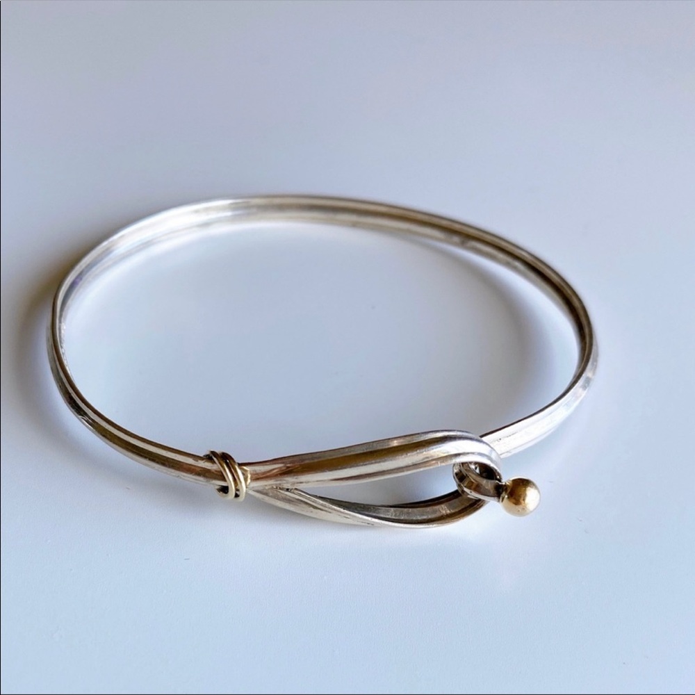 Tiffany & Co. Two Tone Hook Bangle Bracelet